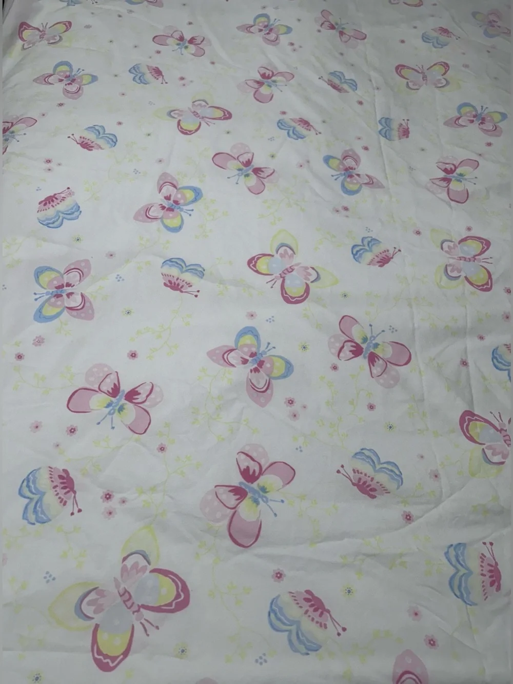 Pottery Barn Kids Girl’s Organic Cotton Butterfly Queen Flat & Fitted Sheet READ